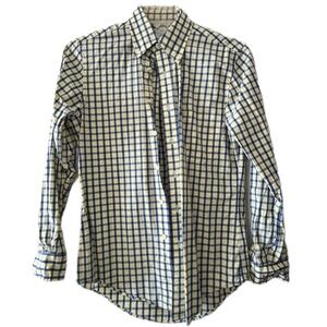 Brooks Brothers Blue & Yellow Checkered Men's Shirt
